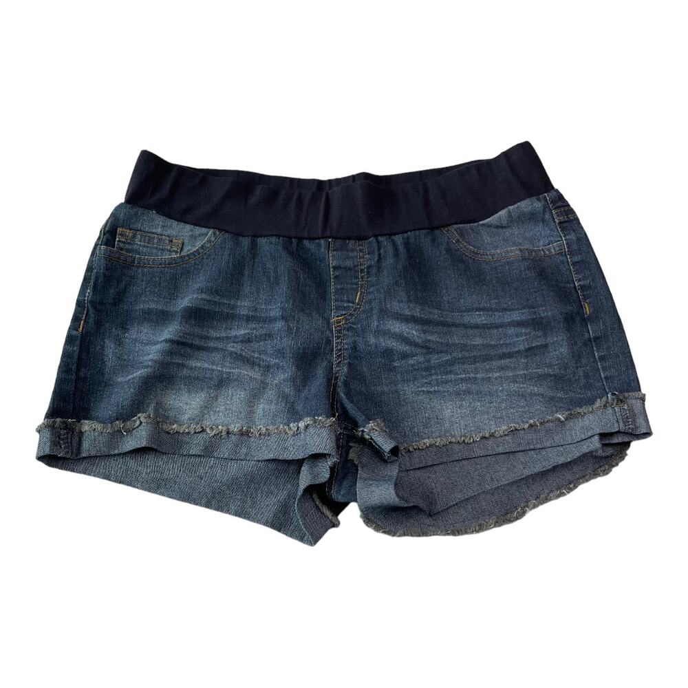 Planet Motherhood Maternity Denim Jeans Size XL Cuffed Stretch Denim Jean Shorts